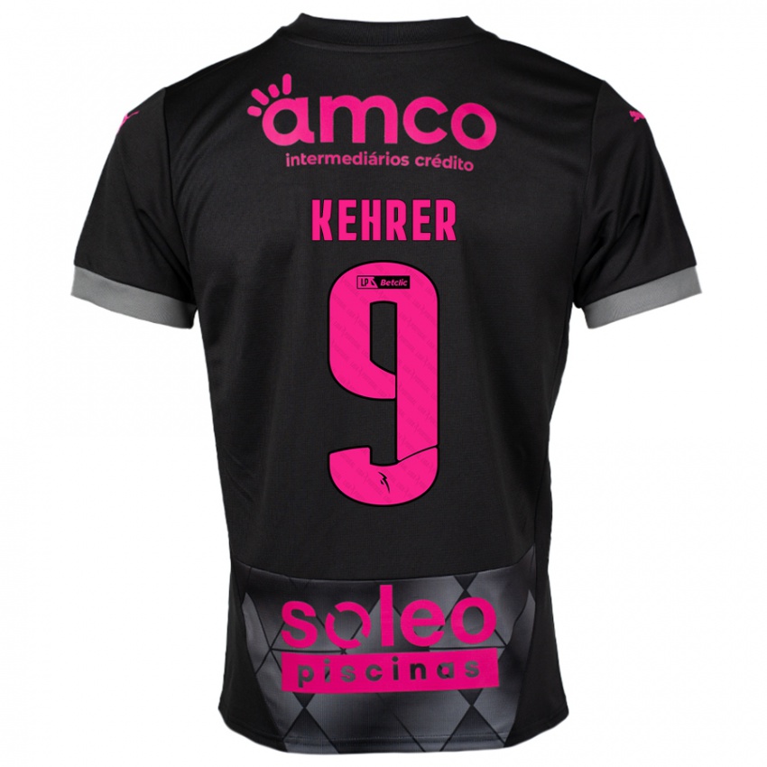 Homem Camisola Caroline Kehrer #9 Preto Rosa Alternativa 2024/25 Camisa