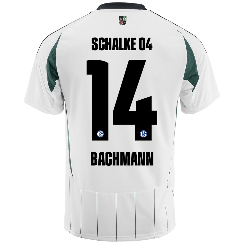 Homem Camisola Janik Bachmann #14 Verde Branco Alternativa 2024/25 Camisa