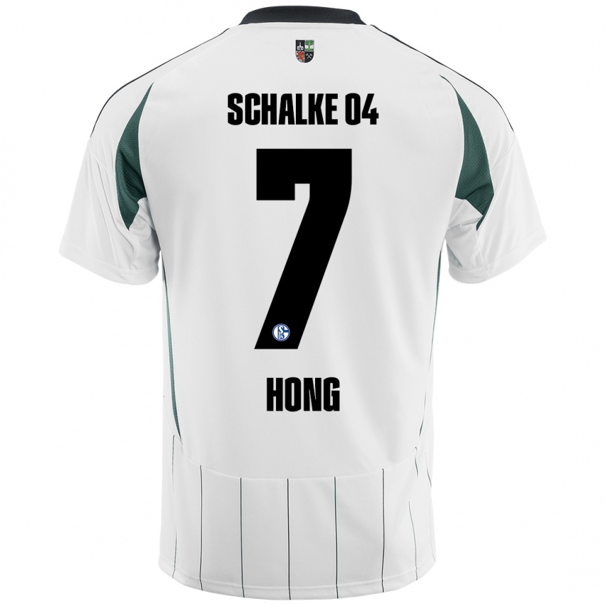 Homem Camisola Seok-Ju Hong #7 Verde Branco Alternativa 2024/25 Camisa