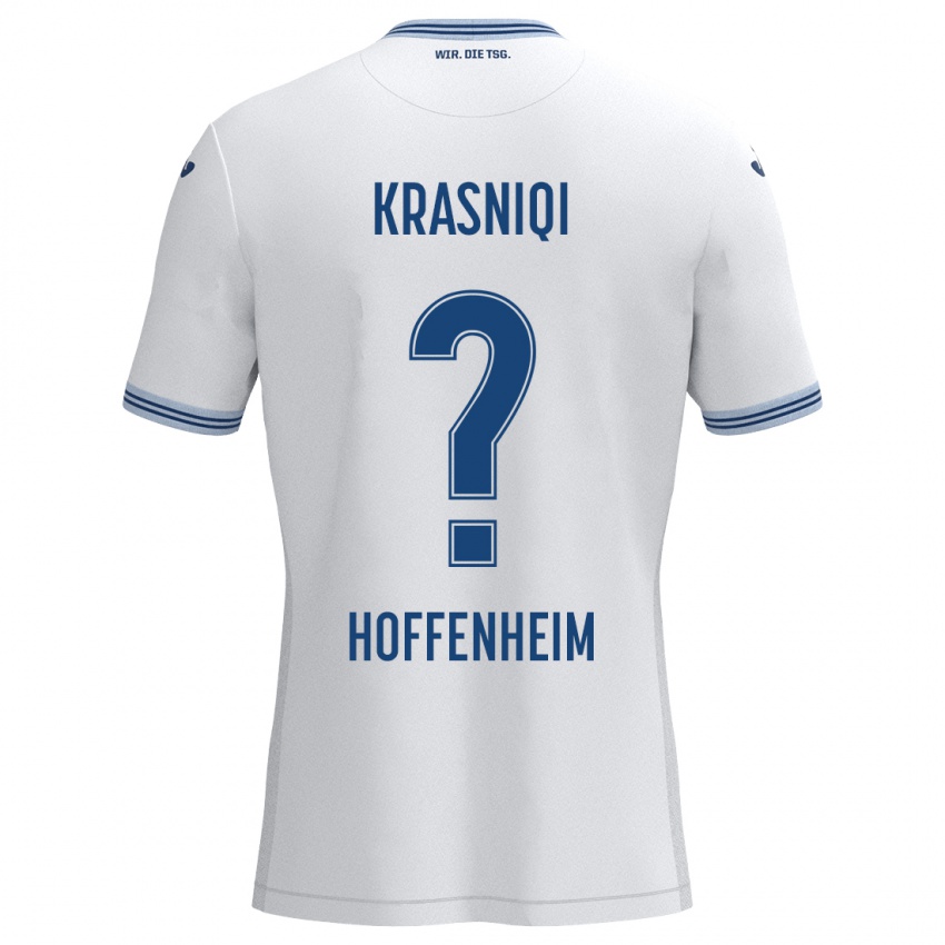 Homem Camisola Leonard Krasniqi #0 Azul Branco Alternativa 2024/25 Camisa