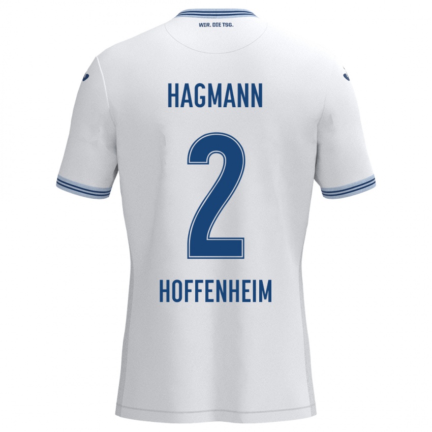 Homem Camisola Felix Hagmann #2 Azul Branco Alternativa 2024/25 Camisa