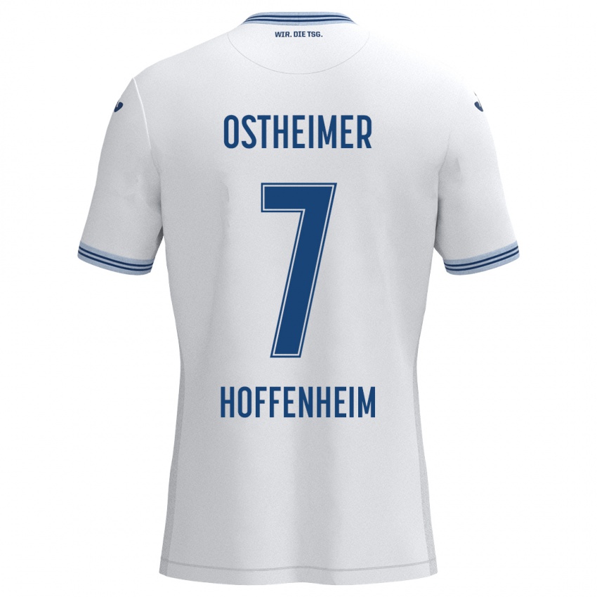 Homem Camisola Nevio Ostheimer #7 Azul Branco Alternativa 2024/25 Camisa