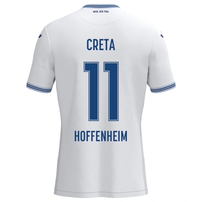 Homem Camisola David Creța #11 Azul Branco Alternativa 2024/25 Camisa