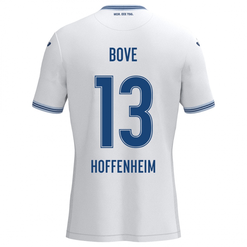 Homem Camisola Nevio Bove #13 Azul Branco Alternativa 2024/25 Camisa