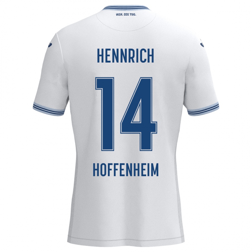 Homem Camisola Paul Hennrich #14 Azul Branco Alternativa 2024/25 Camisa