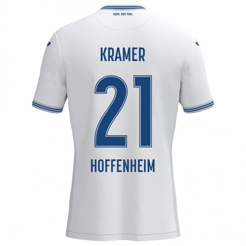 Homem Camisola Emil Kramer #21 Azul Branco Alternativa 2024/25 Camisa