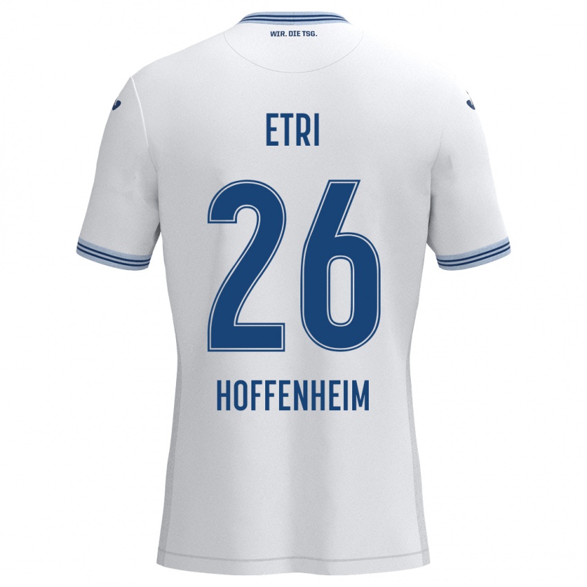 Homem Camisola Ahmed Etri #26 Azul Branco Alternativa 2024/25 Camisa