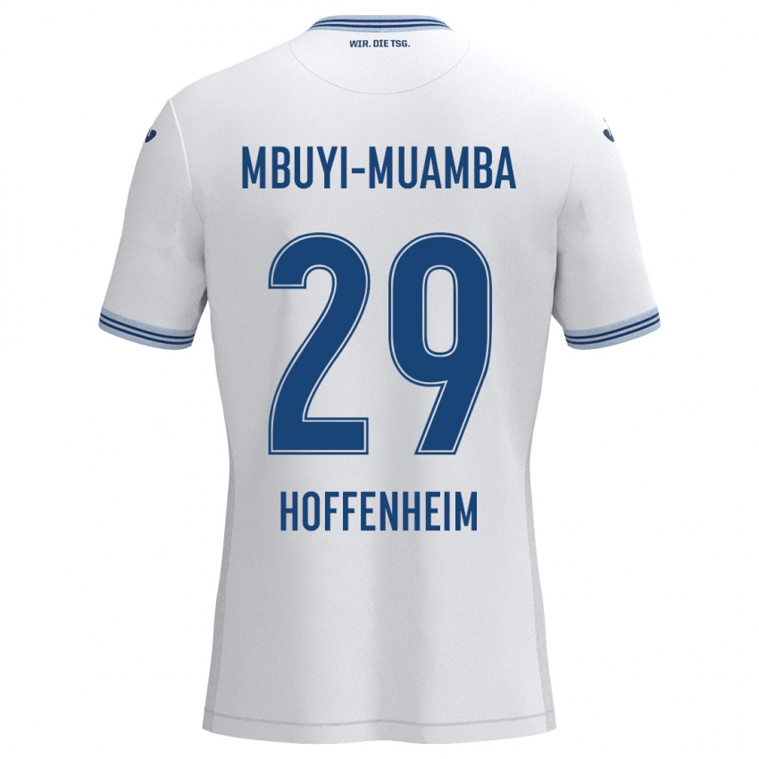 Homem Camisola Hubert Mbuyi-Muamba #29 Azul Branco Alternativa 2024/25 Camisa