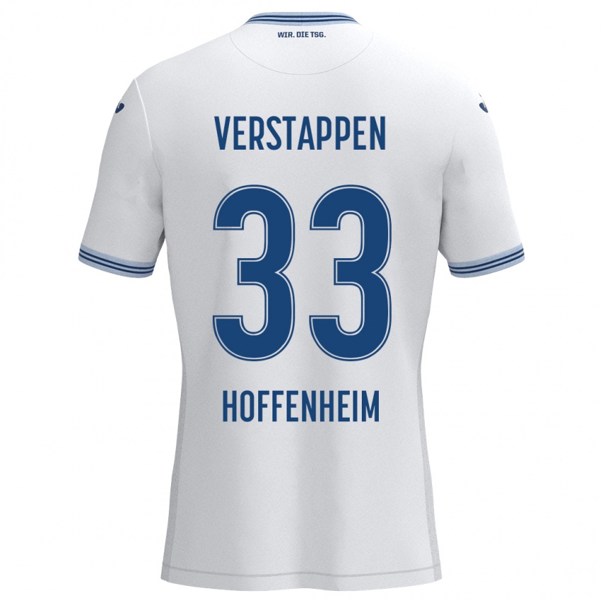 Homem Camisola Eric Verstappen #33 Azul Branco Alternativa 2024/25 Camisa