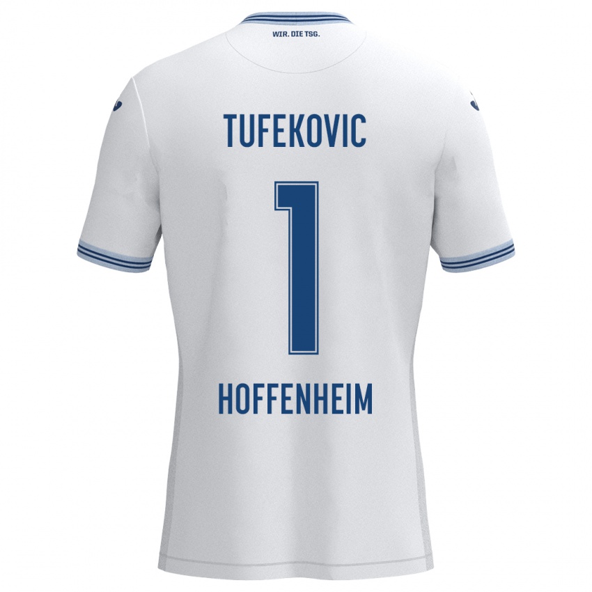 Homem Camisola Martina Tufekovic #1 Azul Branco Alternativa 2024/25 Camisa