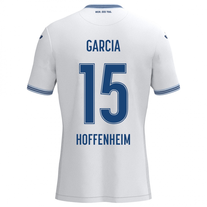 Homem Camisola Marta Cazalla Garcia #15 Azul Branco Alternativa 2024/25 Camisa