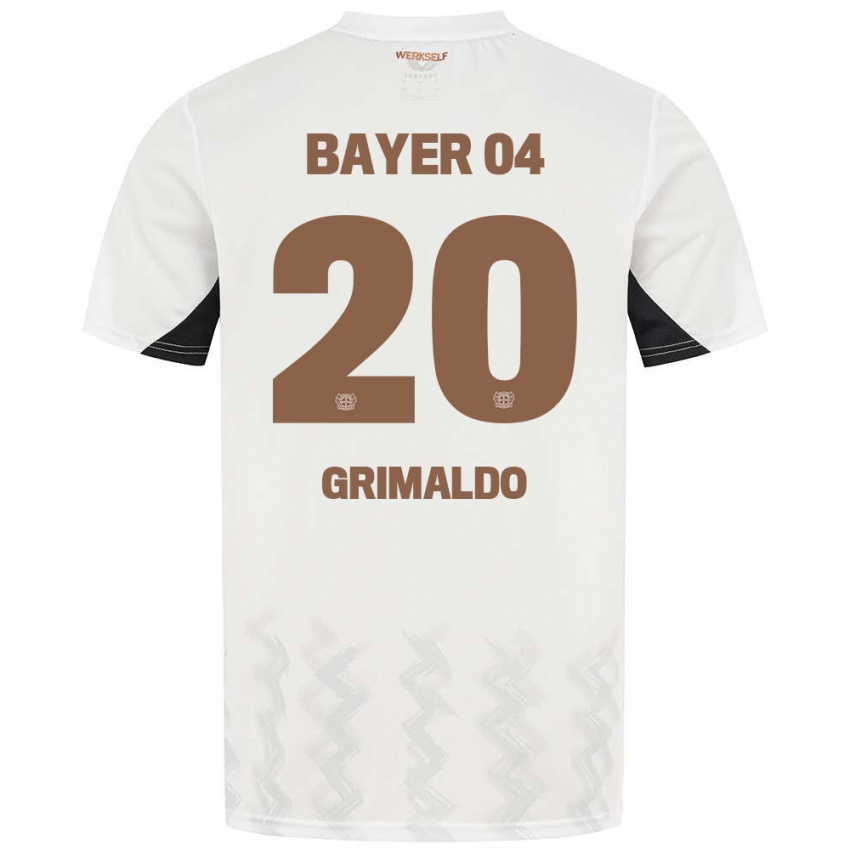 Homem Camisola Alejandro Grimaldo #20 Preto Branco Alternativa 2024/25 Camisa