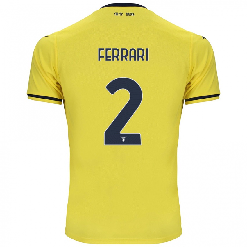 Homem Camisola Lorenzo Ferrari #2 Amarelo Alternativa 2024/25 Camisa