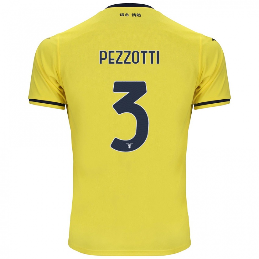 Homem Camisola Arianna Pezzotti #3 Amarelo Alternativa 2024/25 Camisa