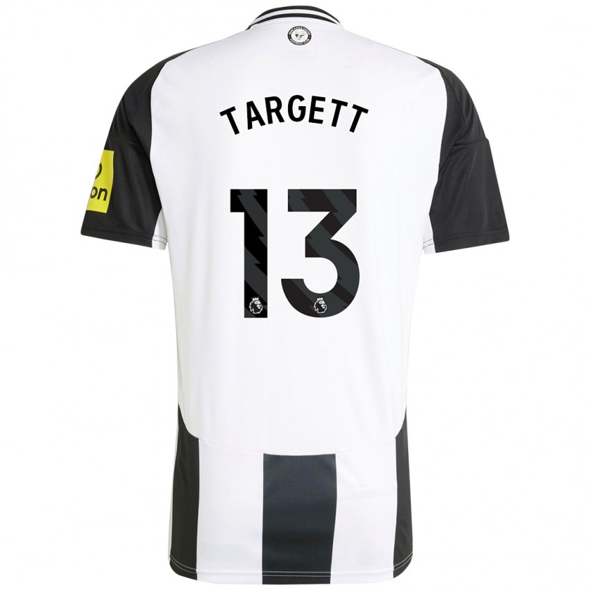 Mulher Camisola Matt Targett #13 Preto Branco Principal 2024/25 Camisa