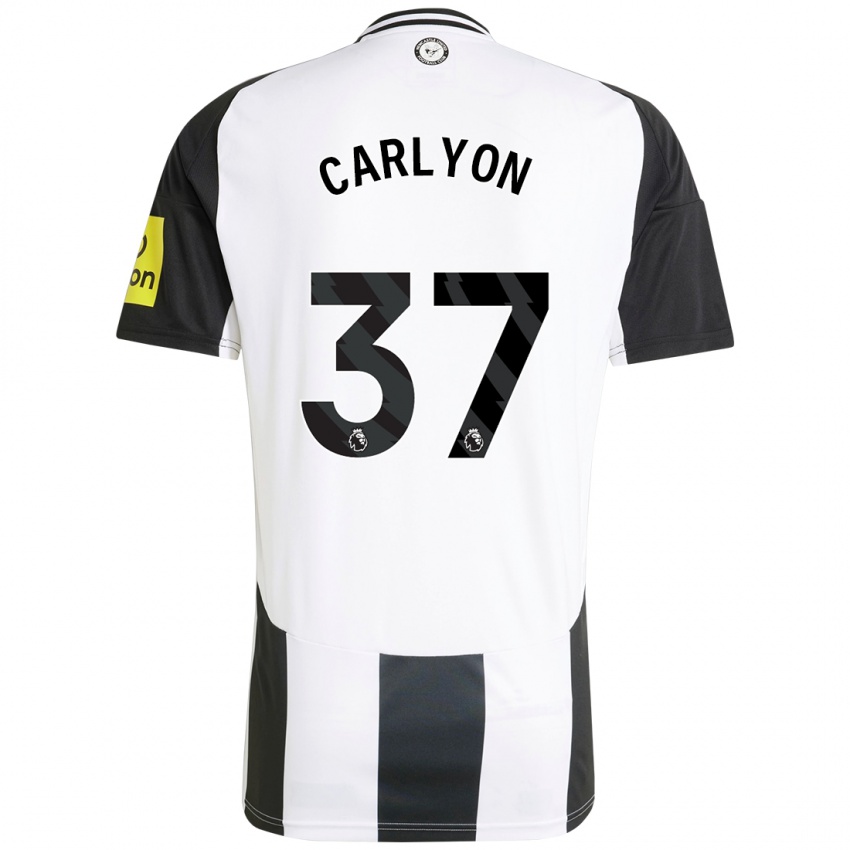 Mulher Camisola Nathan Carlyon #37 Preto Branco Principal 2024/25 Camisa