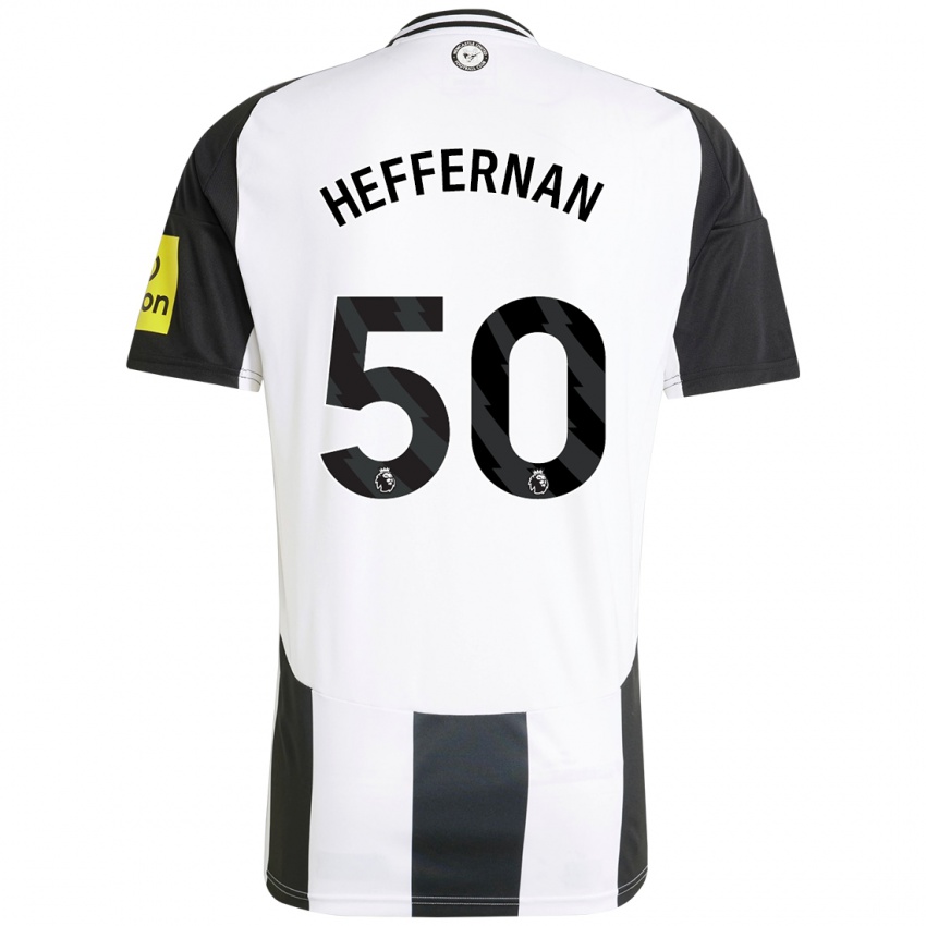 Mulher Camisola Cathal Heffernan #50 Preto Branco Principal 2024/25 Camisa