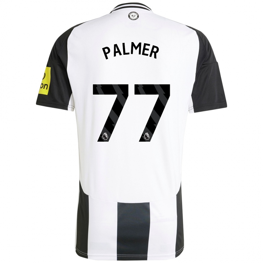 Mulher Camisola Darren Palmer #77 Preto Branco Principal 2024/25 Camisa