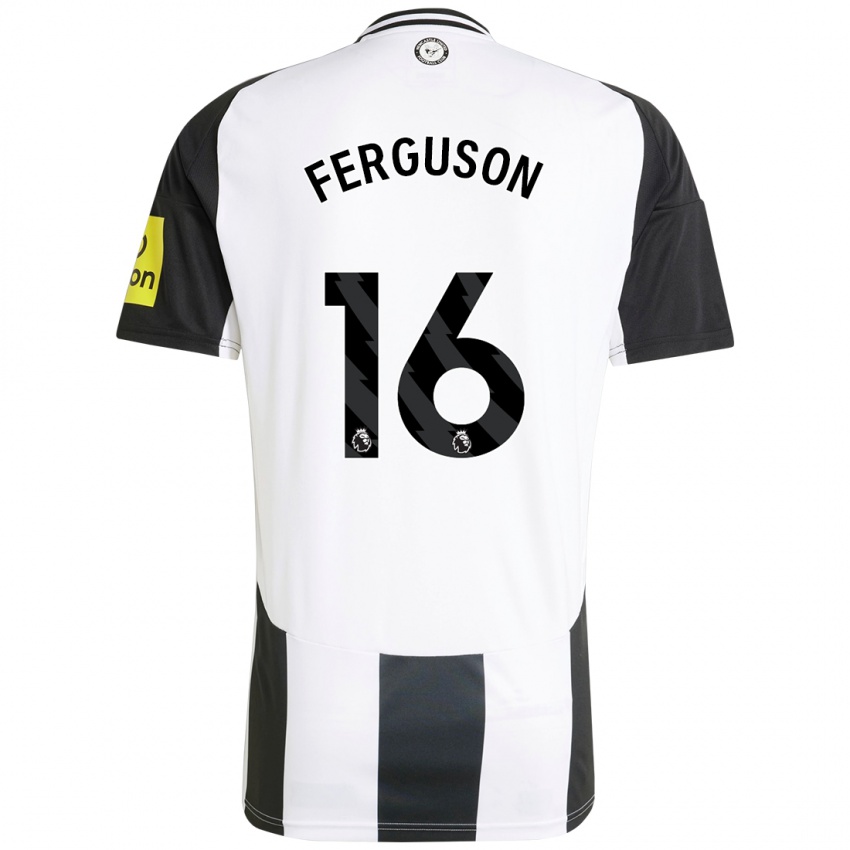 Mulher Camisola Becky Ferguson #16 Preto Branco Principal 2024/25 Camisa