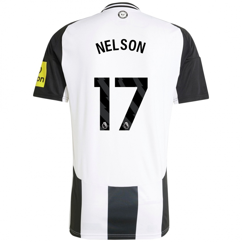 Mulher Camisola Erin Nelson #17 Preto Branco Principal 2024/25 Camisa