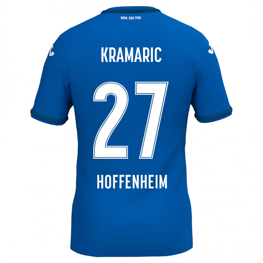 Mulher Camisola Andrej Kramaric #27 Azul Real Principal 2024/25 Camisa