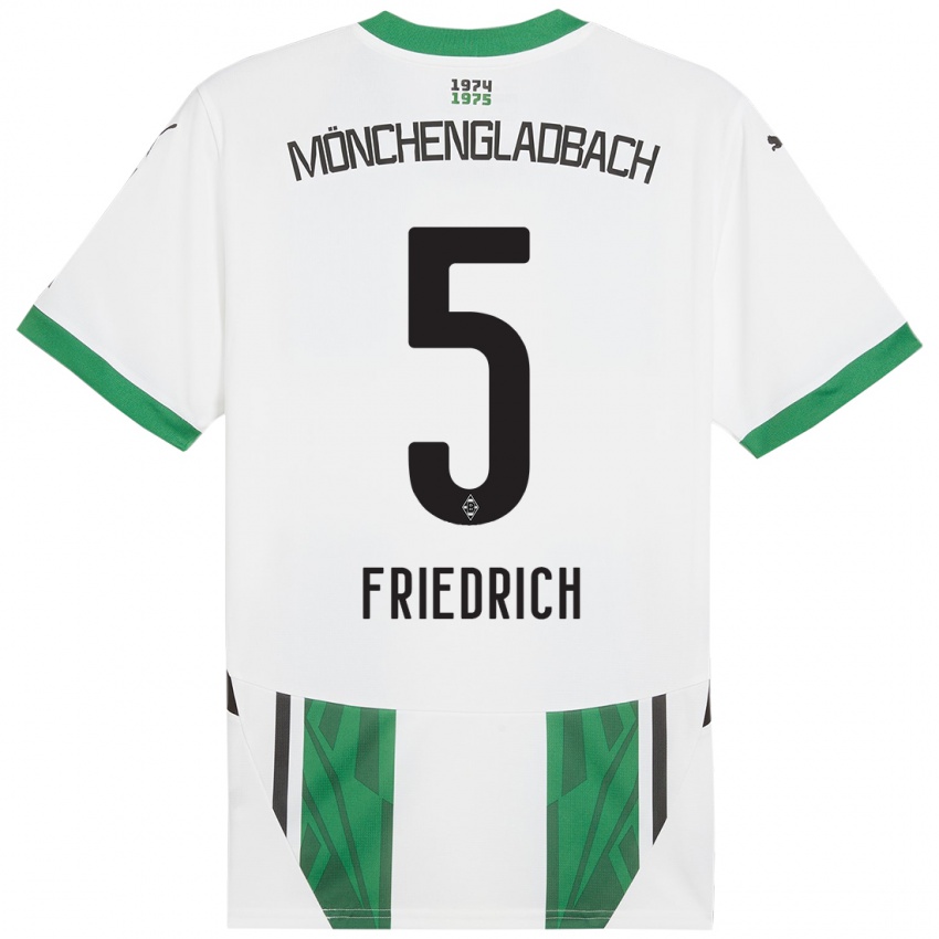 Mulher Camisola Marvin Friedrich #5 Verde Branco Principal 2024/25 Camisa