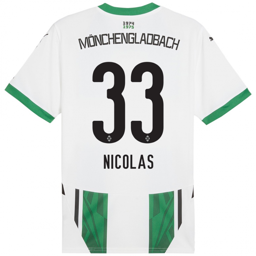 Mulher Camisola Moritz Nicolas #33 Verde Branco Principal 2024/25 Camisa