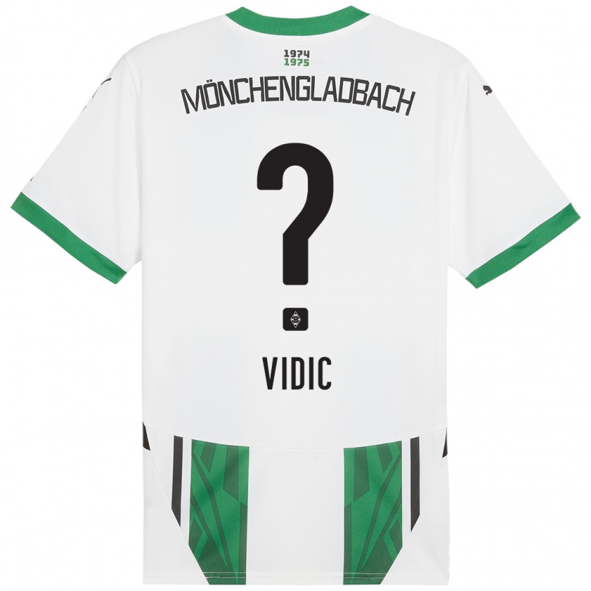 Mulher Camisola Nico Vidic #0 Verde Branco Principal 2024/25 Camisa