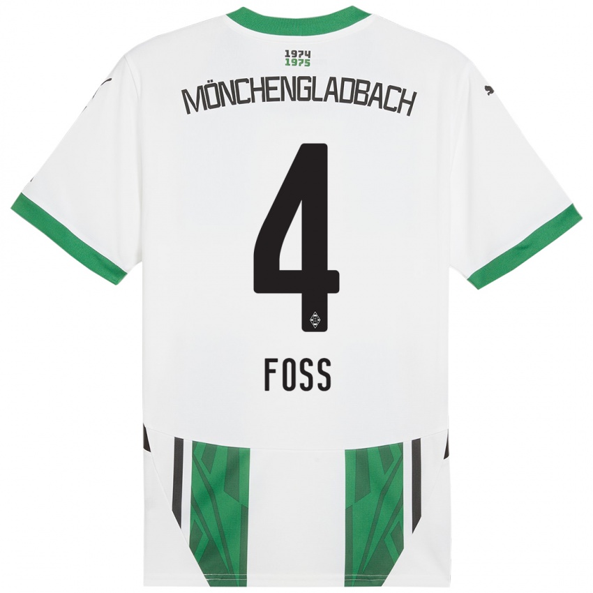 Mulher Camisola Jonathan Foss #4 Verde Branco Principal 2024/25 Camisa