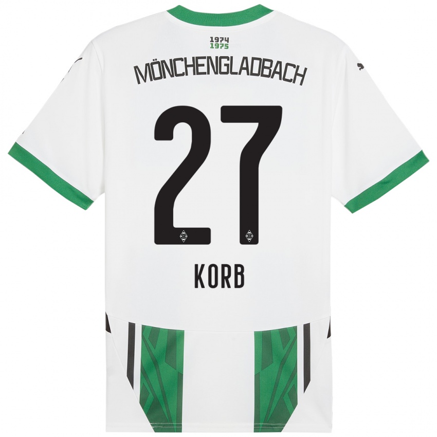 Mulher Camisola Julian Korb #27 Verde Branco Principal 2024/25 Camisa