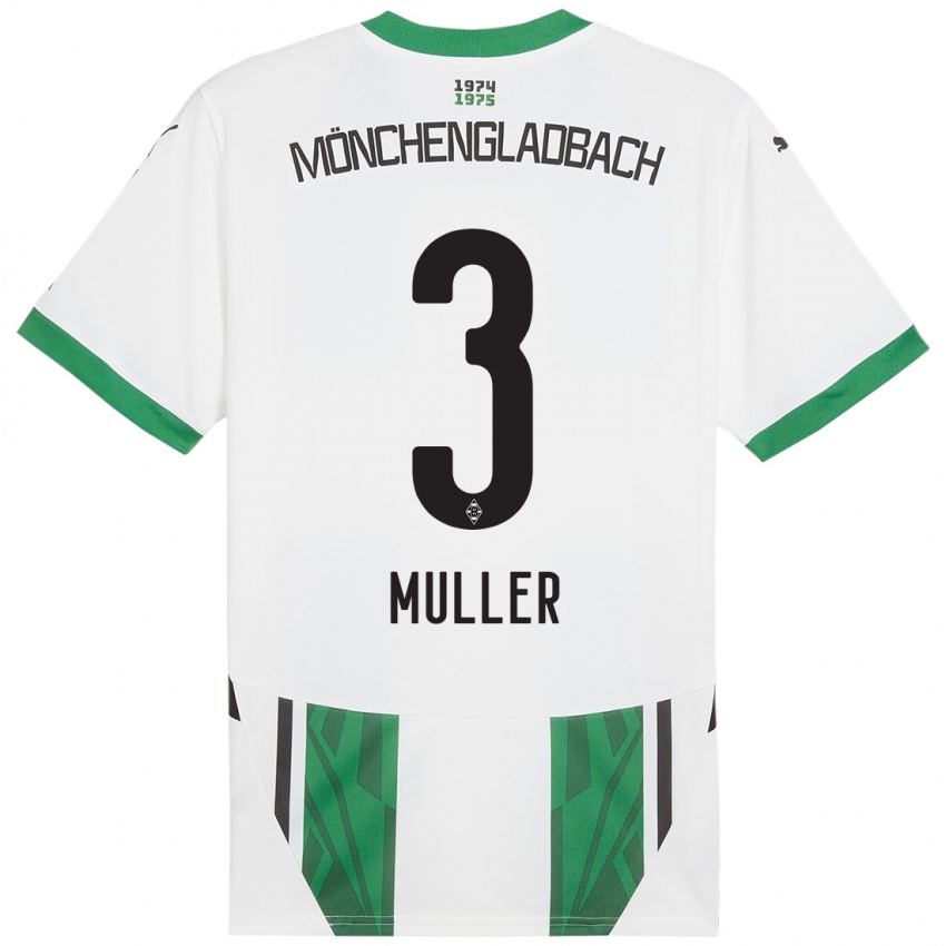 Mulher Camisola Barbara Müller #3 Verde Branco Principal 2024/25 Camisa