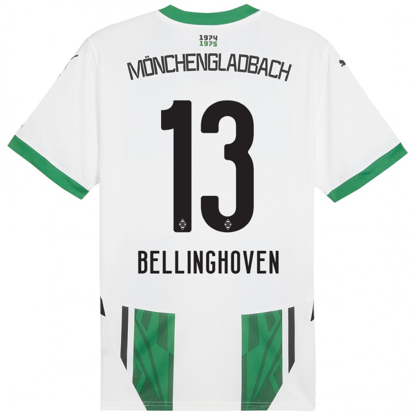 Mulher Camisola Christina Bellinghoven #13 Verde Branco Principal 2024/25 Camisa