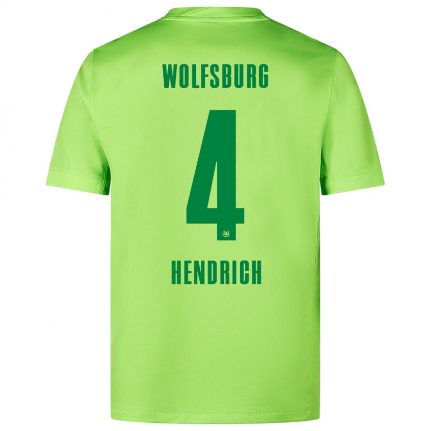 Mulher Camisola Kathrin Hendrich #4 Verde Fluorescente Principal 2024/25 Camisa