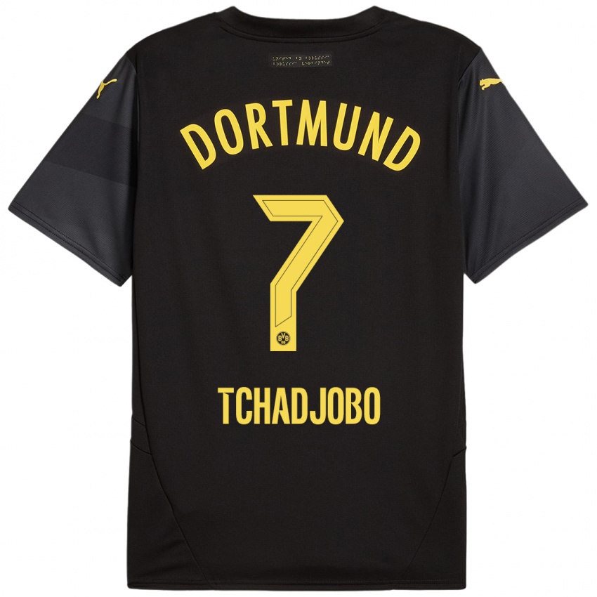 Mulher Camisola Dia Tchadjobo #7 Amarelo Preto Alternativa 2024/25 Camisa