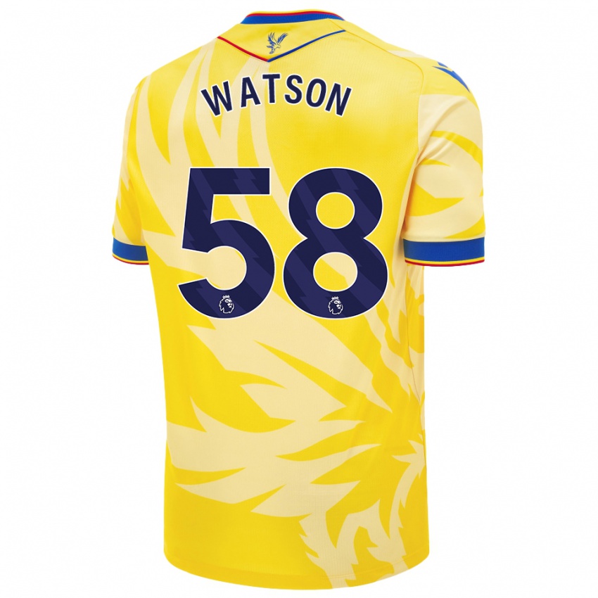 Mulher Camisola Noah Watson #58 Amarelo Alternativa 2024/25 Camisa