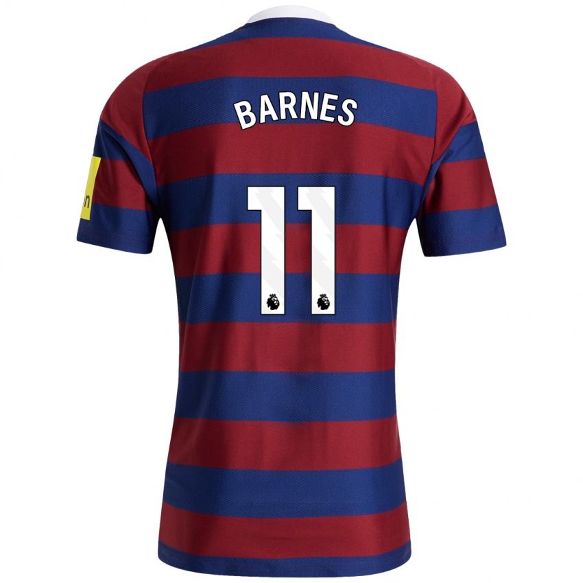 Mulher Camisola Harvey Barnes #11 Bordeaux Azul Marinho Alternativa 2024/25 Camisa