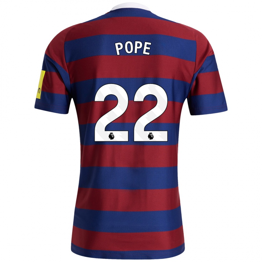 Mulher Camisola Nick Pope #22 Bordeaux Azul Marinho Alternativa 2024/25 Camisa