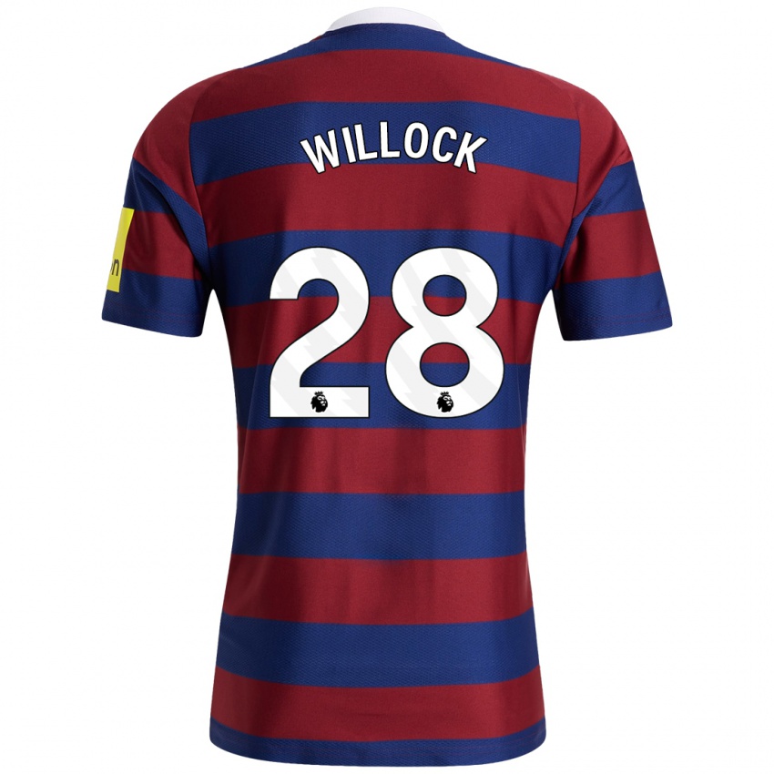 Mulher Camisola Joe Willock #28 Bordeaux Azul Marinho Alternativa 2024/25 Camisa