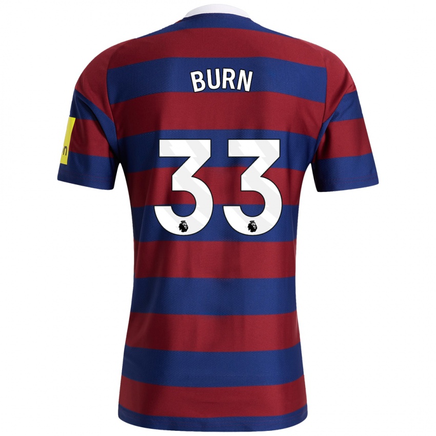 Mulher Camisola Dan Burn #33 Bordeaux Azul Marinho Alternativa 2024/25 Camisa