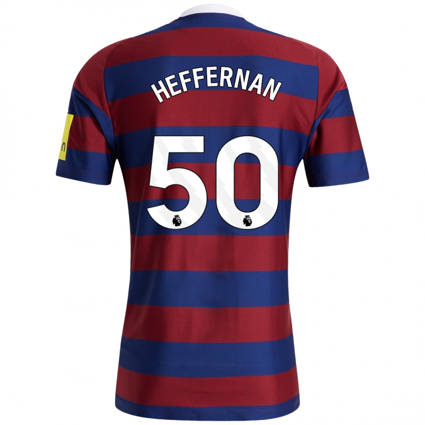 Mulher Camisola Cathal Heffernan #50 Bordeaux Azul Marinho Alternativa 2024/25 Camisa