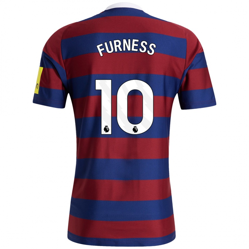 Mulher Camisola Rachel Furness #10 Bordeaux Azul Marinho Alternativa 2024/25 Camisa