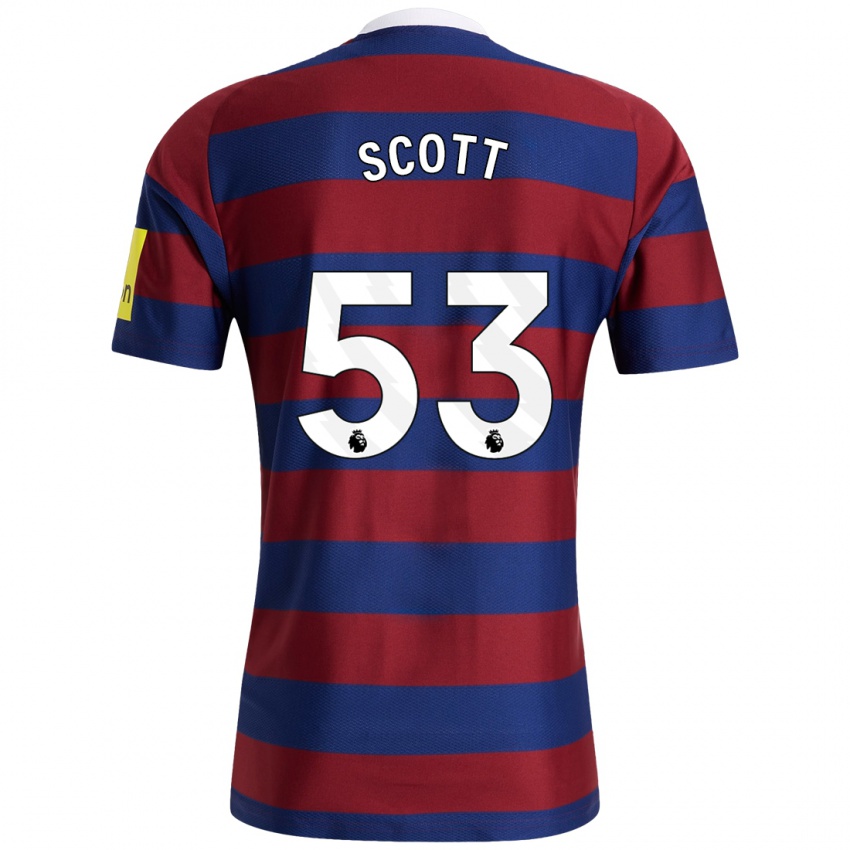 Mulher Camisola Joshua Scott #53 Bordeaux Azul Marinho Alternativa 2024/25 Camisa