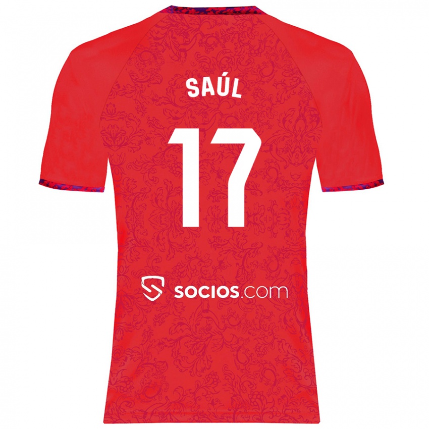 Mulher Camisola Saul Niguez #17 Vermelho Alternativa 2024/25 Camisa