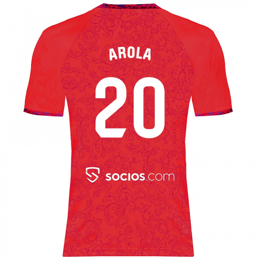 Mulher Camisola Arola Aparicio Gili #20 Vermelho Alternativa 2024/25 Camisa