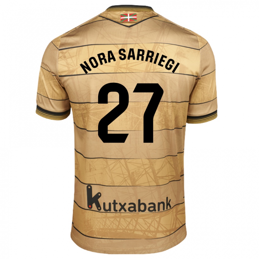 Mulher Camisola Nora Sarriegi Galdos #27 Castanho Alternativa 2024/25 Camisa