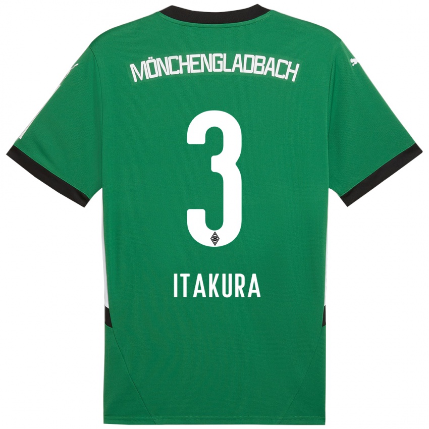 Mulher Camisola Ko Itakura #3 Verde Branco Alternativa 2024/25 Camisa