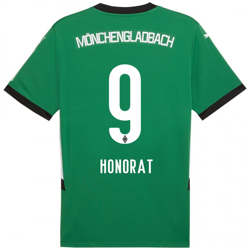 Mulher Camisola Franck Honorat #9 Verde Branco Alternativa 2024/25 Camisa