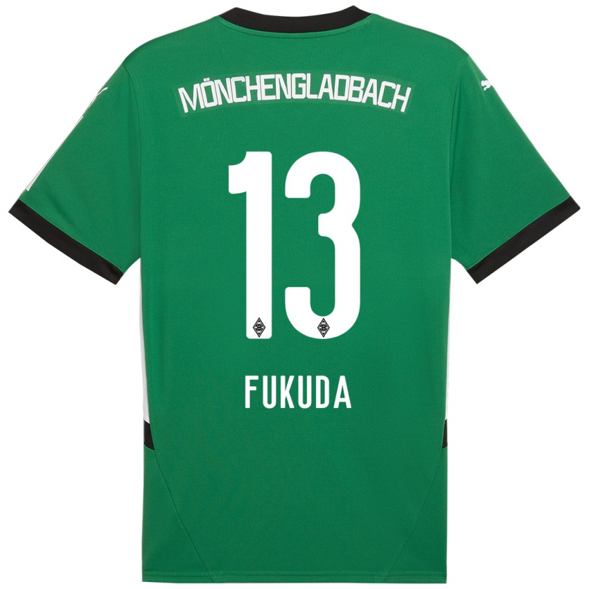 Mulher Camisola Shio Fukuda #13 Verde Branco Alternativa 2024/25 Camisa