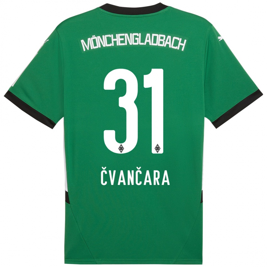 Mulher Camisola Tomas Cvancara #31 Verde Branco Alternativa 2024/25 Camisa