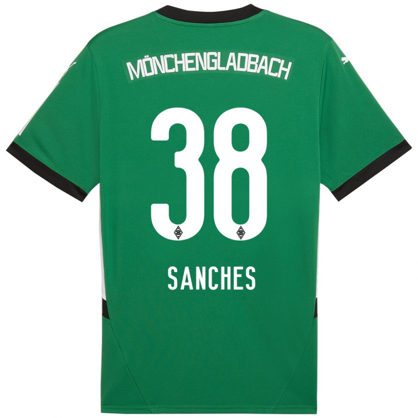 Mulher Camisola Yvandro Borges Sanches #38 Verde Branco Alternativa 2024/25 Camisa